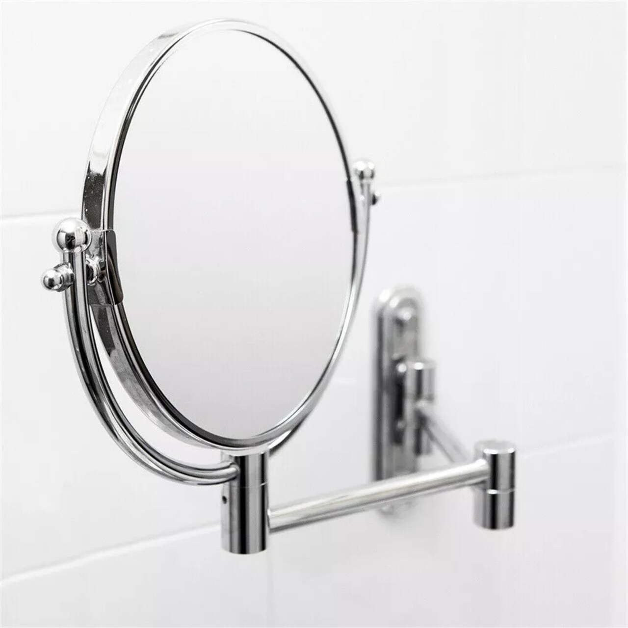 Extendable Makeup Mirror 10X Magnifying Double-Sided Bathroom Mirror 360° Swivel